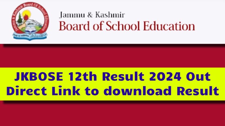 JKBOSE 12th Result