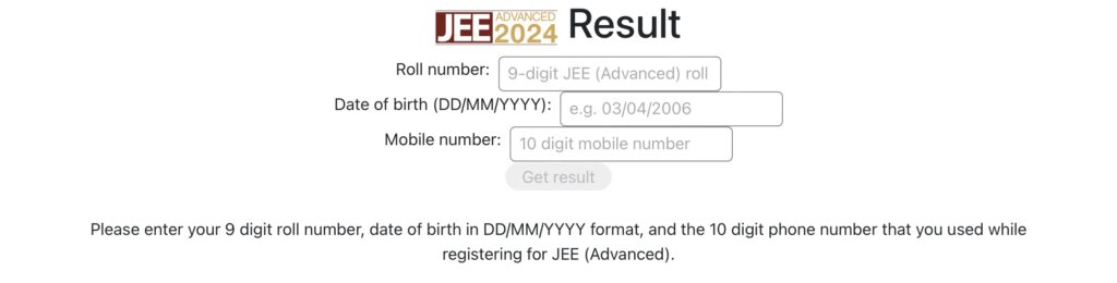 JEE Advanced Result