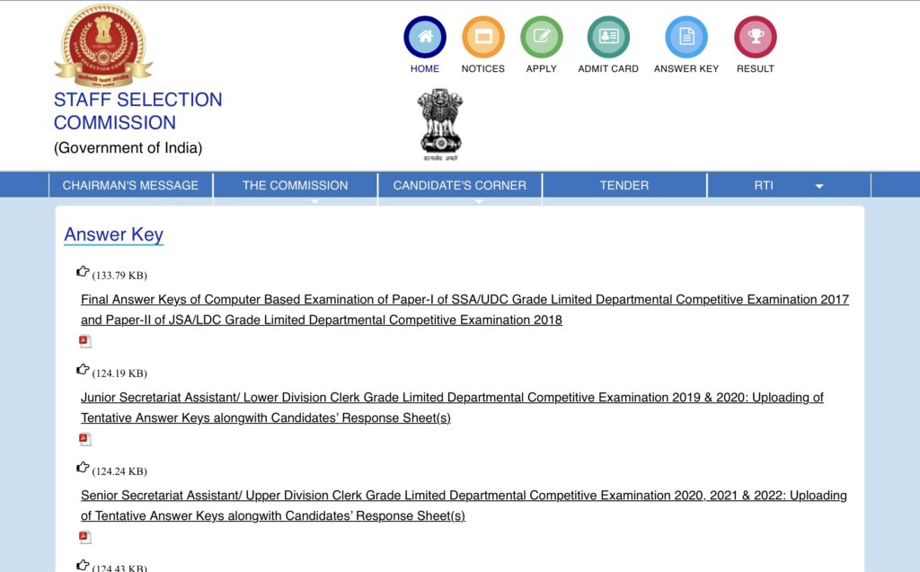 SSC JE Answer Key