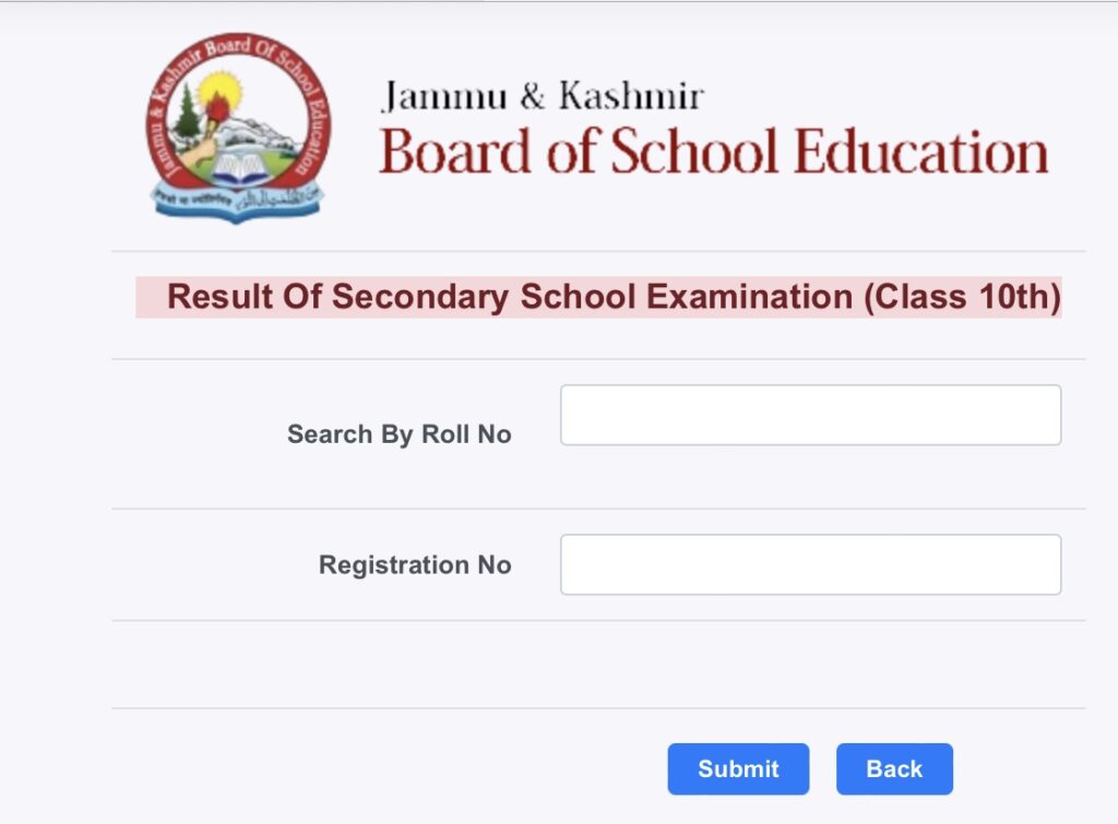 JKBOSE 10th Result