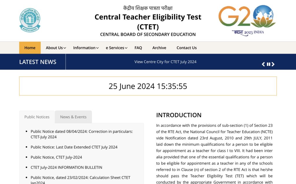 CTET Admit Card