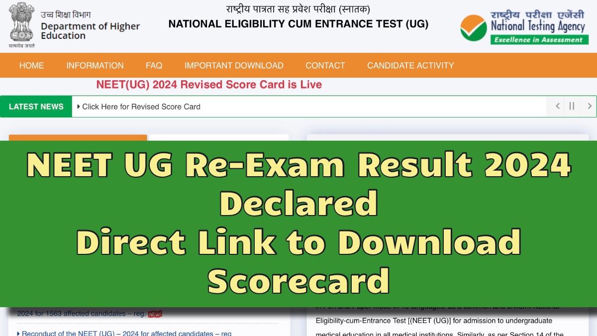 NEET UG Re-Exam Result