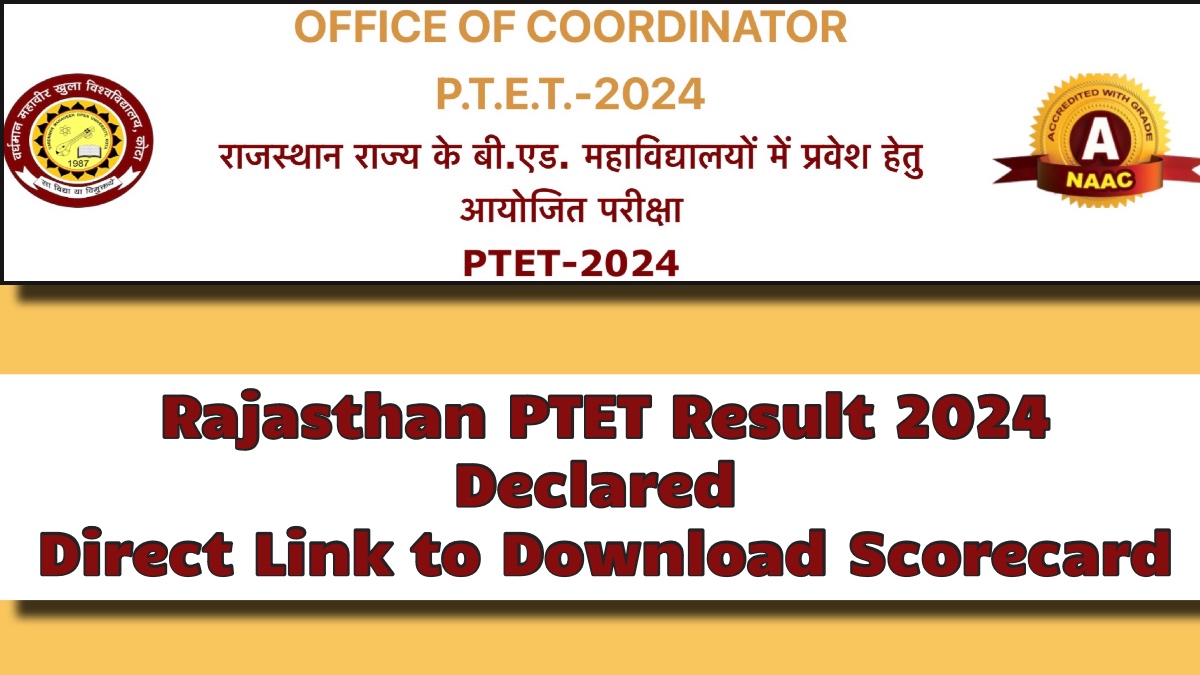 Rajasthan PTET Result