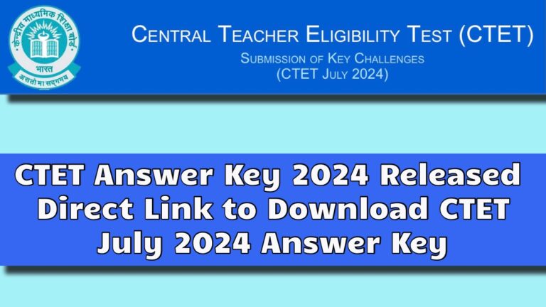 CTET Answer Key