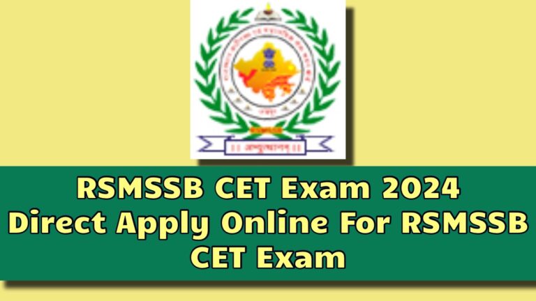 RSMSSB CET Exam