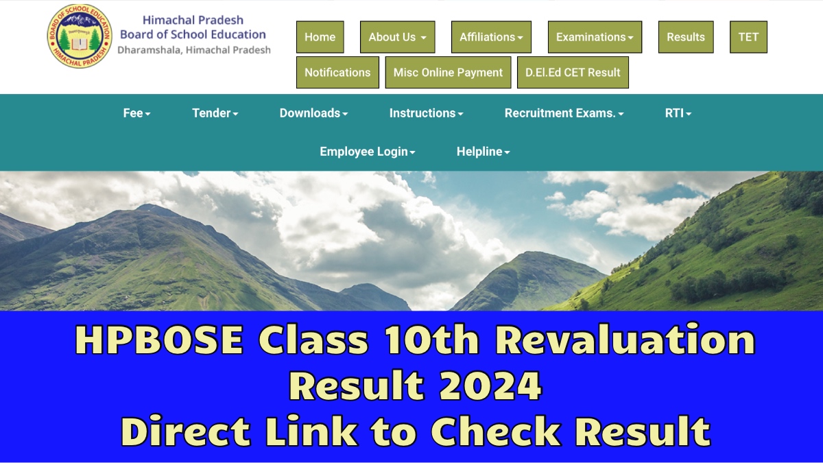 HPBOSE Class 10th Revaluation Result