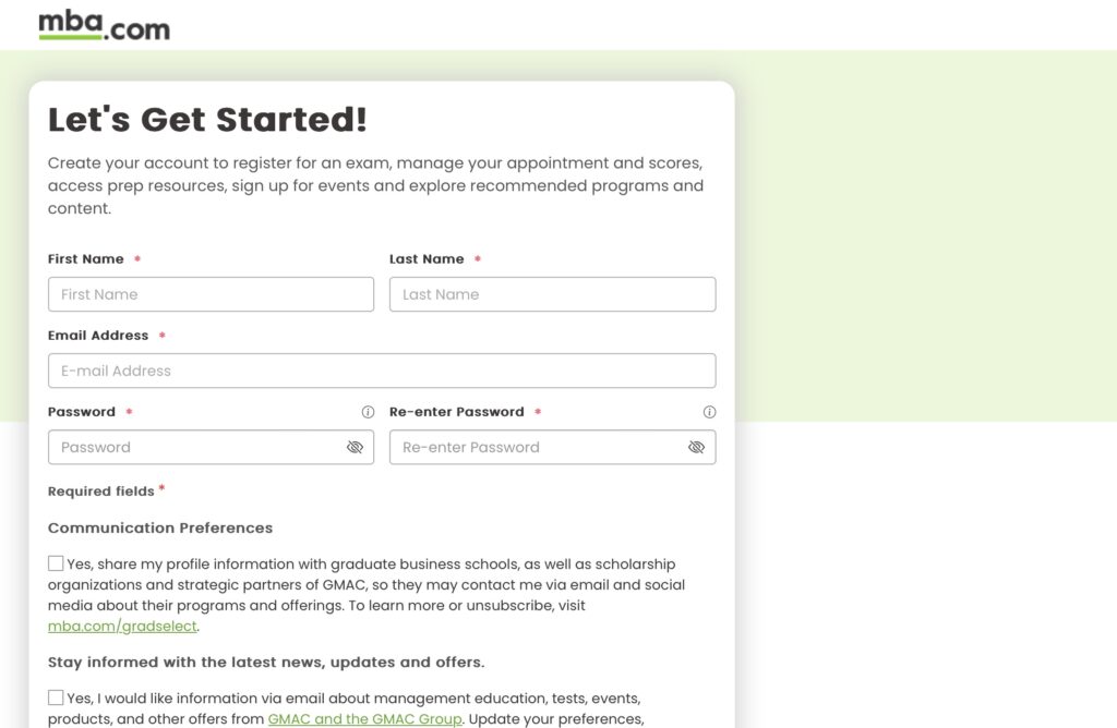 NMAT Exam Registration