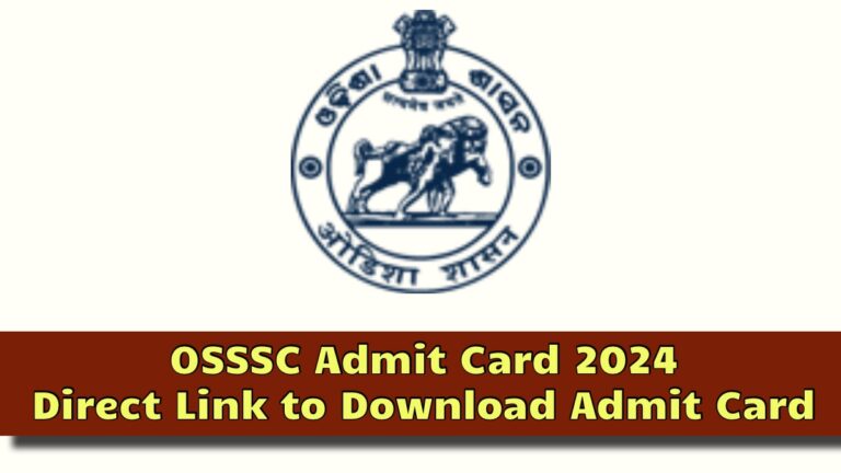 OSSSC Admit Card