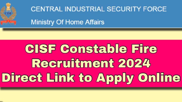 CISF Constable Fire Exam