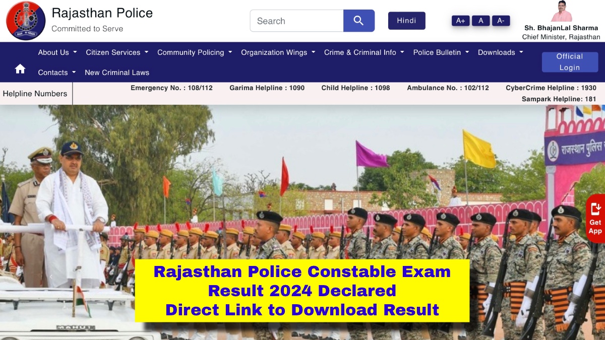 Rajasthan Police Constable Result