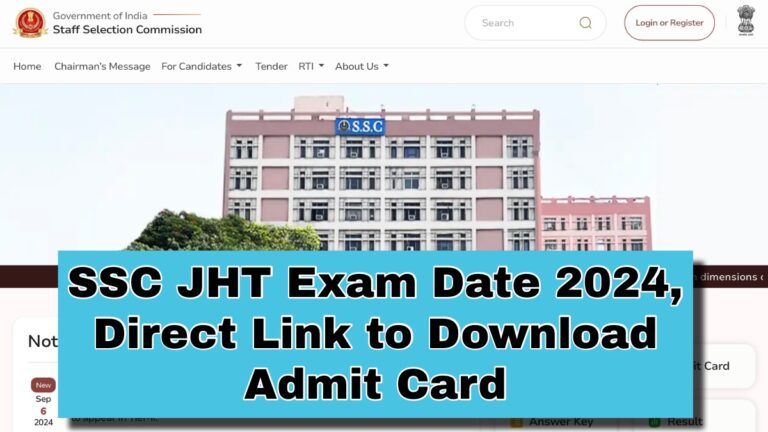 SSC JHT Exam