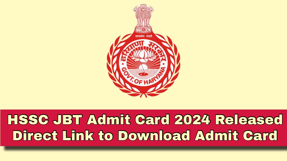 HSSC JBT Admit Card