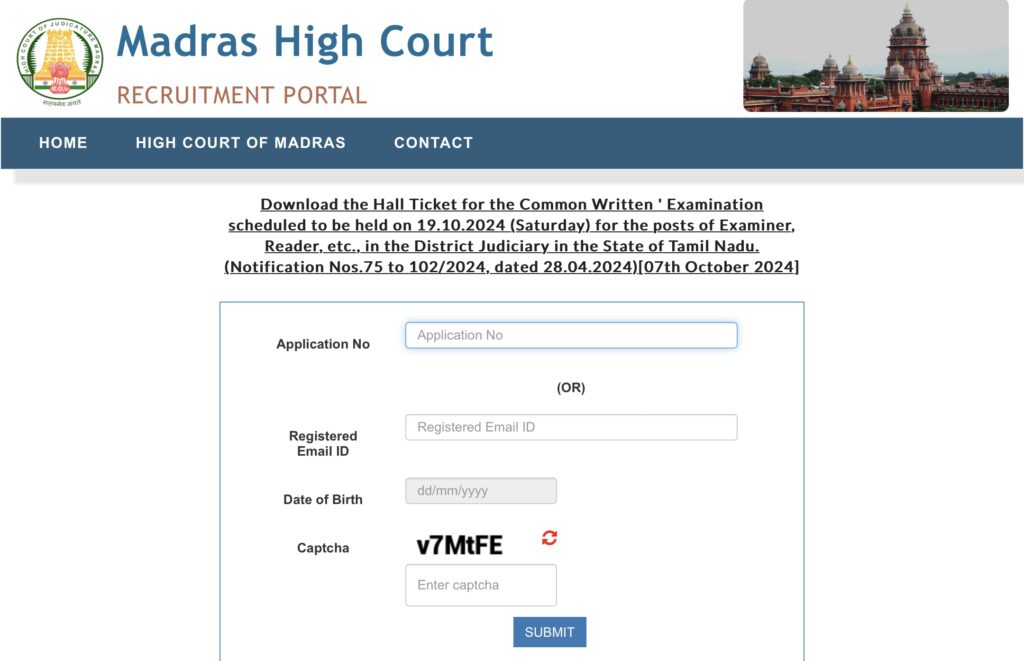 MHC Exam Admit Card