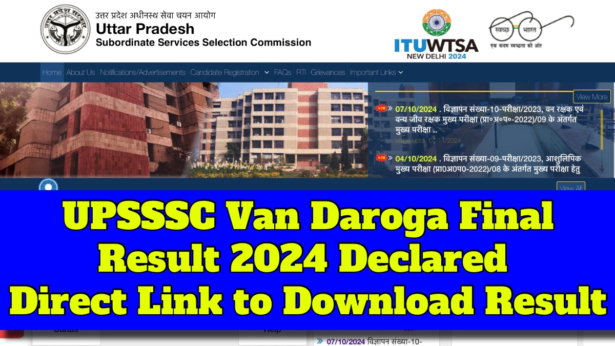 UPSSSC Van Daroga Final Result