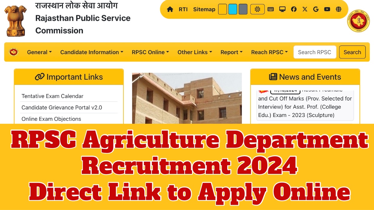 RPSC Agriculture Department Recruitment