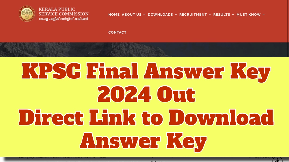 Kerala PSC Final Answer Key