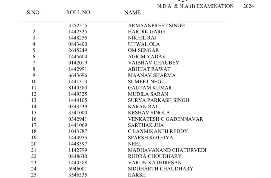 NDA Final Result PDF