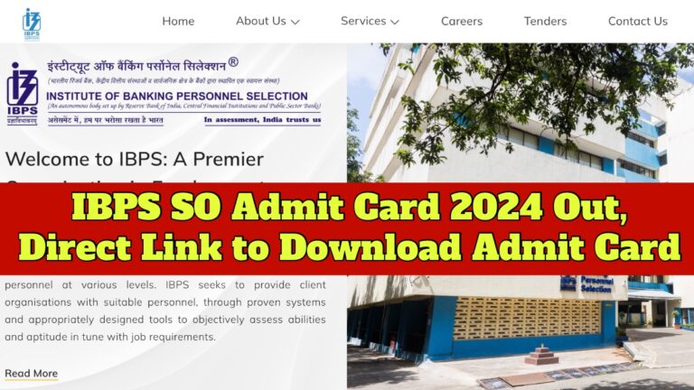 IBPS SO Admit Card