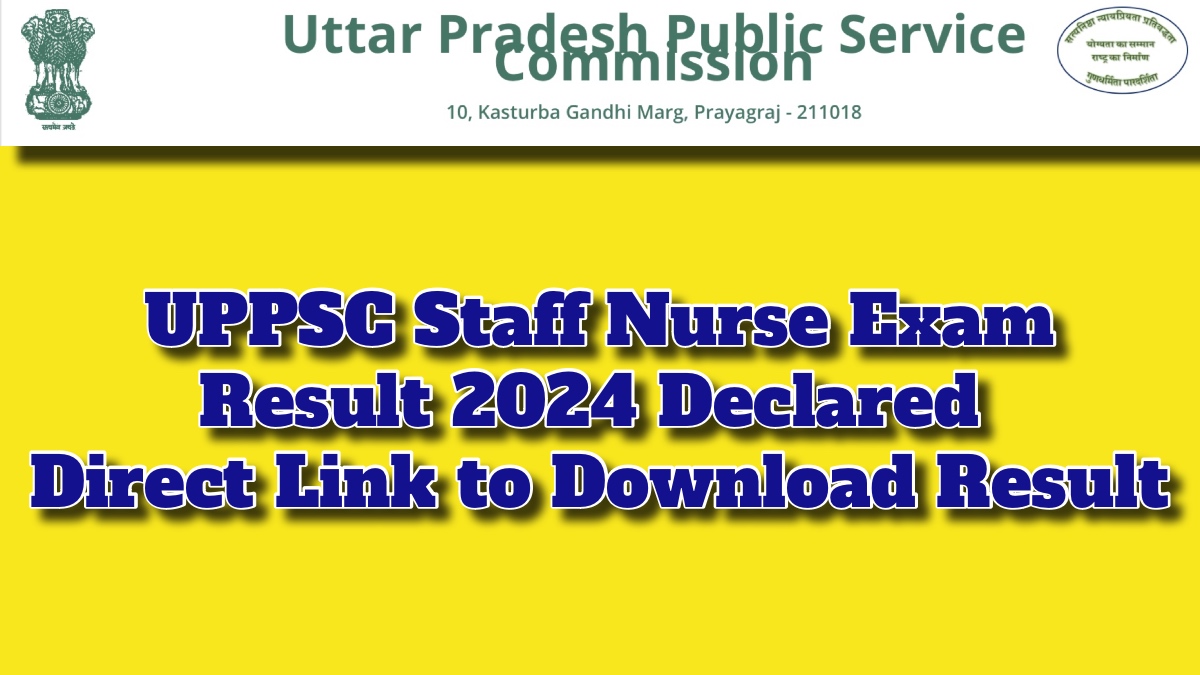 UPPSC Staff Nurse Exam Result