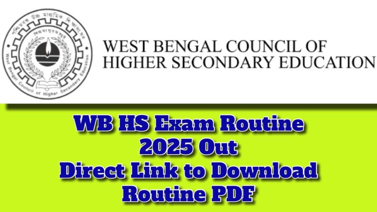 WB HS Exam Routine