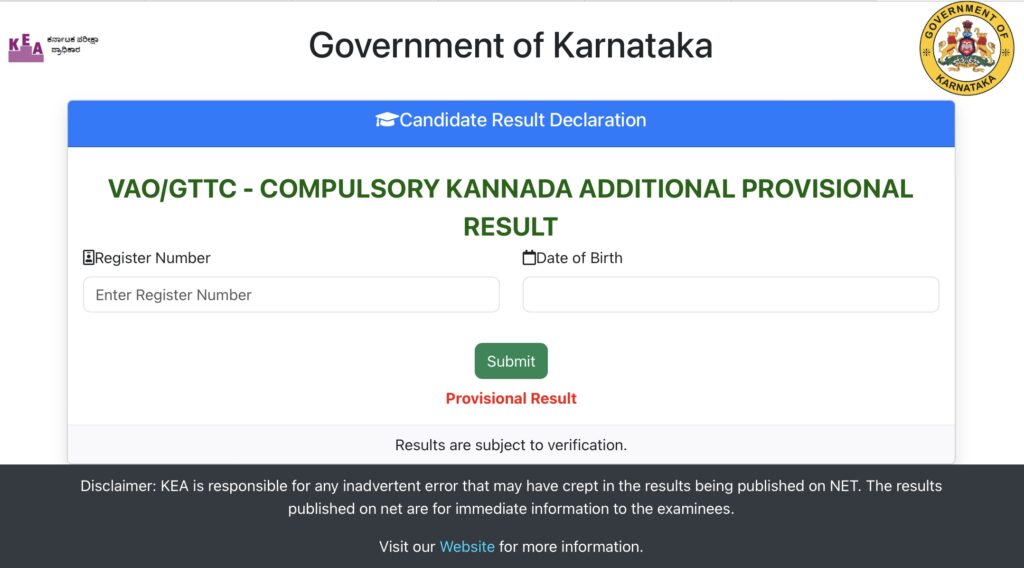KEA VAO Result