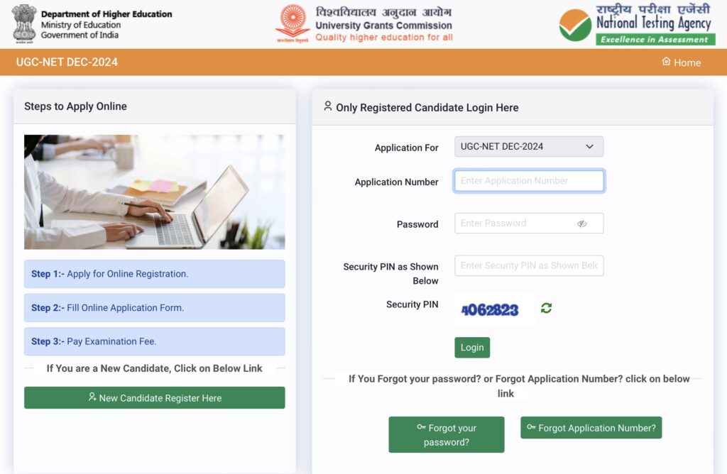UGC NET Apply Online