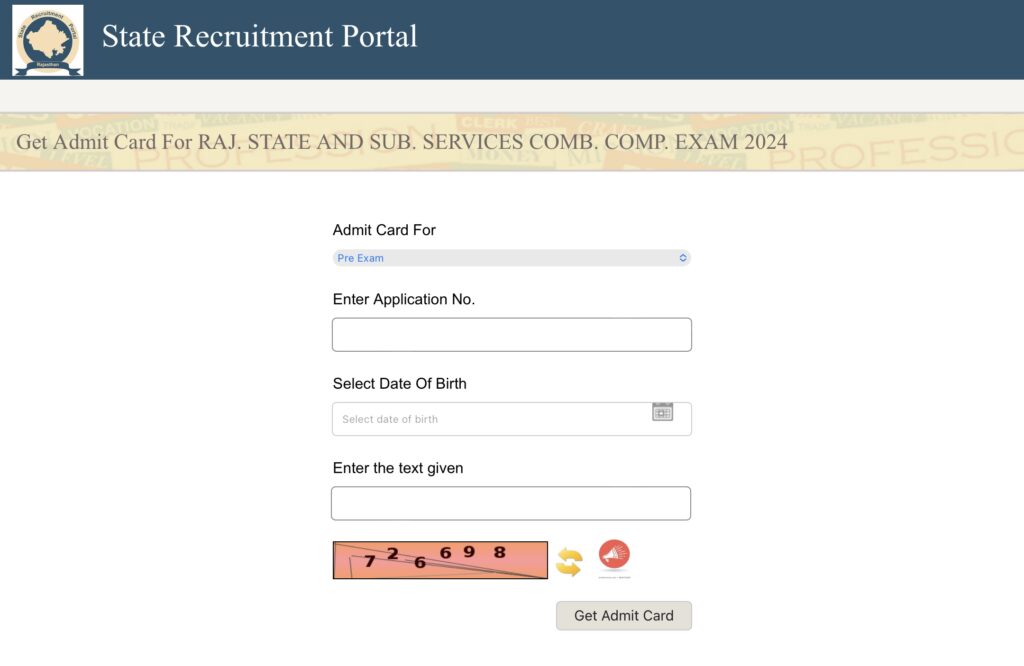 RPSC RAS Prelims Admit Card