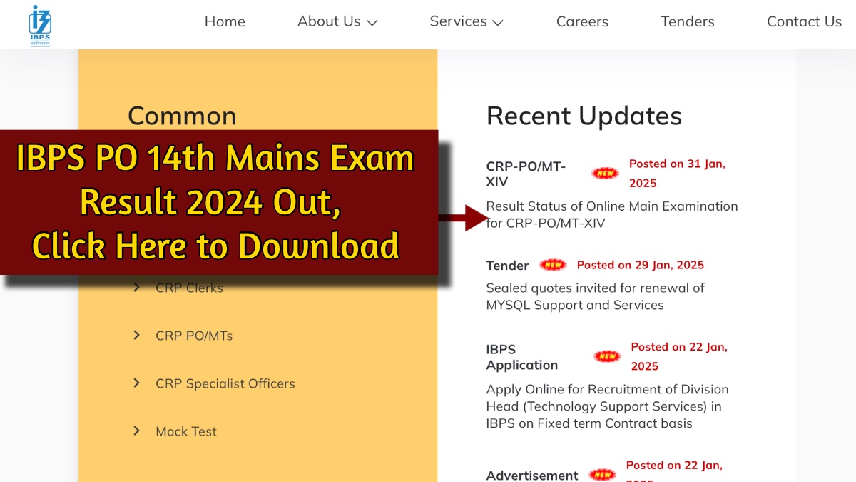 IBPS PO 14th Mains Exam Result