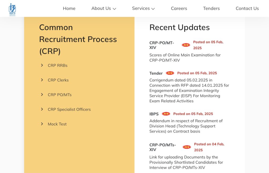 IBPS PO Mains Scorecard