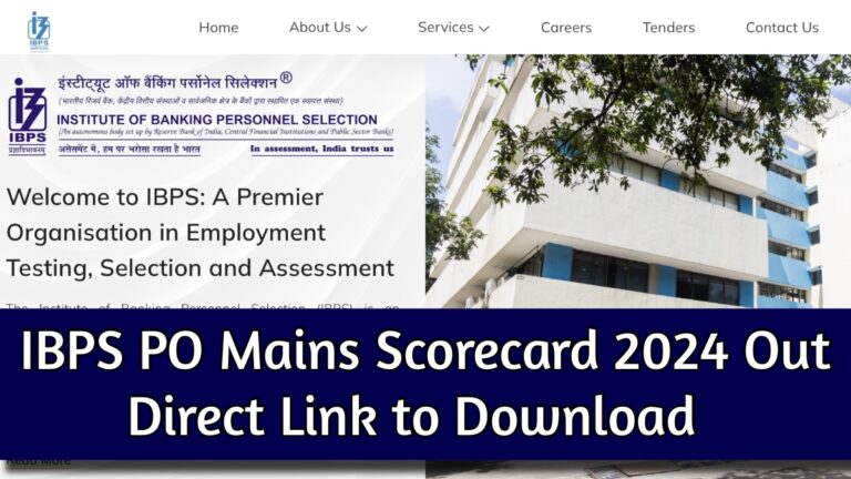 IBPS PO Mains Scorecard