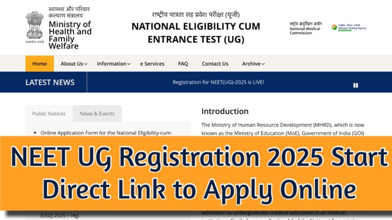 NEET UG Registration