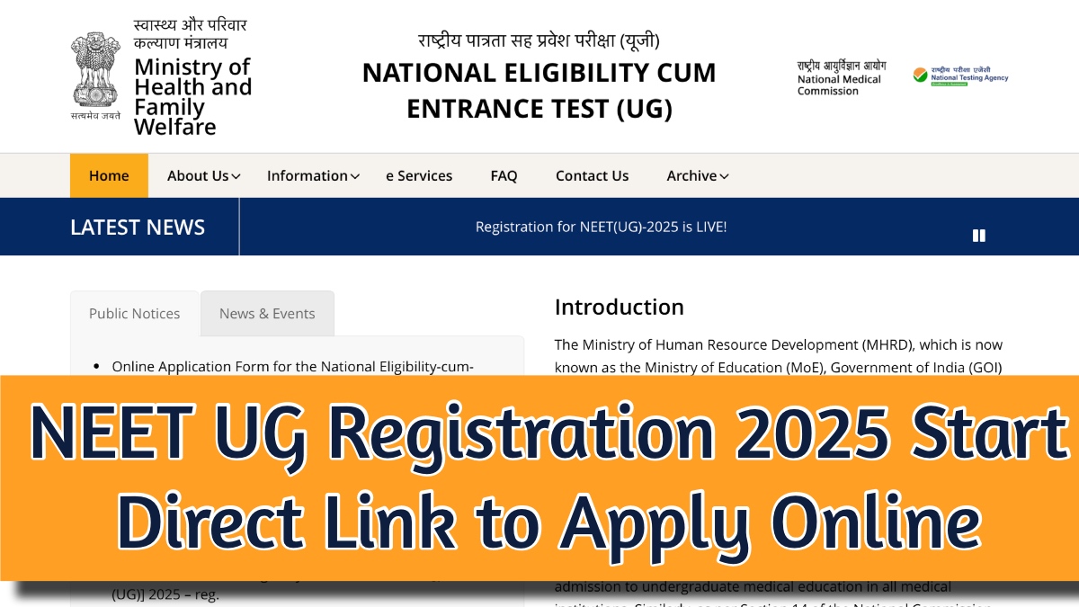 NEET UG Registration