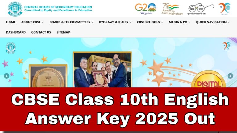 CBSE Class 10th English Answer Key
